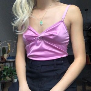 D&G soft pink silk camisole